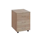 BKC 1 - 00  kontejner pojízdný, 3-zásuvkový, deska 18 mm, centrální zámek, dub bardolino